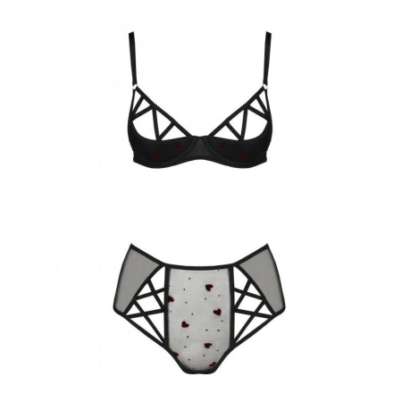 Эротический комплект с рисунком Passion LOVELIA BIKINI L/XL, black || Еротичний комплект з малюнком Passion LOVELIA BIKINI L/XL, black || LOVELIA BIKINI black L/XL - Passion
