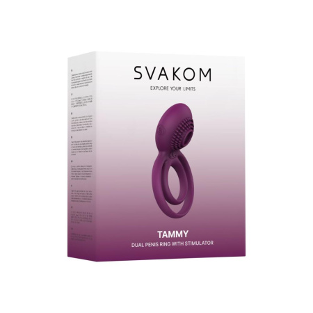 Двойное эрекционное кольцо с вибрацией Svakom Tammy Violet || Подвійне ерекційне кільце з вібрацією Svakom Tammy Violet || Double cock ring with vibration Svakom Tammy Violet