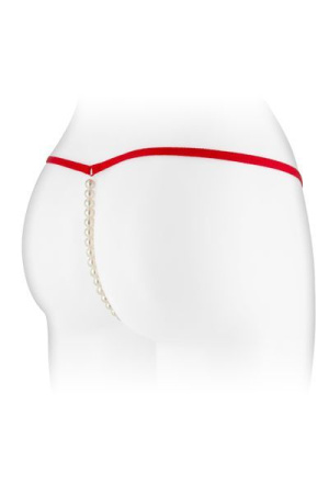 Трусики-стринги с жемчужной ниткой Fashion Secret VENUSINA Red || Трусики-стрінги з перлинною ниткою Fashion Secret VENUSINA Red || Panties with pearl with string Fashion Secret VENUSINA Red