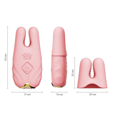 Смарт-вибратор для груди Zalo - Nave Coral Pink, пульт ДУ, работа через приложение || Смарт-вібратор для грудей Zalo - Nave Coral Pink, пульт ДК, робота через додаток || Smart for breasts Zalo - Nave Coral Pink, remote REMOTE, operation through app