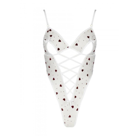 Эротическое боди с рисунком Passion LOVELIA BODY S/M, white || Еротичний боді з малюнком Passion LOVELIA BODY S/M, white || LOVELIA BODY white S/M - Passion