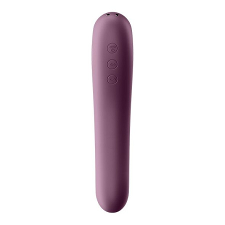 Вакуумный стимулятор с вибрацией Satisfyer Dual Kiss Wine Red || Вакуумний стимулятор з вібрацією Satisfyer Dual Kiss Wine Red || Vacuum stimulator with vibration Satisfyer Dual Kiss Wine Red