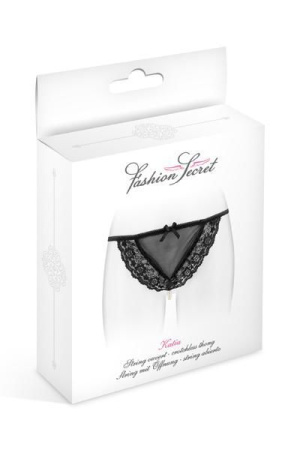 Трусики-стринги с жемчужной ниткой Fashion Secret KATIA Black || Трусики-стрінги з перлинною ниткою Fashion Secret KATIA Black || Panties with pearl with string Fashion Secret KATIA Black