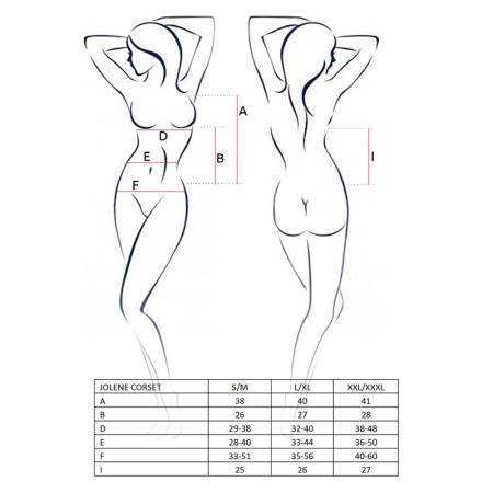 Корсет с пажами Passion JOLENE CORSET S/M, black, трусики, полуоткрытая грудь, полупрозрачный || Корсет з пажами Passion JOLENE CORSET S/M, black, трусики, напіввідчинені груди, напівпрозорий || Corset with groups JOLENE CORSET black S/M - Passion, panties, semi-open breasts, semi-transparent