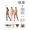 Эротические колготки-бодистокинги Passion S023 One Size, Red, имитация чулок с ромбами и пояском || Еротичні колготки-бодістокінги Passion S023 One Size, Red, імітація панчіх з ромбами та пояском || Erotic bodystocking tights Passion S023 red, imitation stockings with sexy rombami and belt