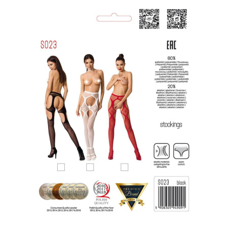 Эротические колготки-бодистокинги Passion S023 One Size, Red, имитация чулок с ромбами и пояском || Еротичні колготки-бодістокінги Passion S023 One Size, Red, імітація панчіх з ромбами та пояском || Erotic bodystocking tights Passion S023 red, imitation stockings with sexy rombami and belt