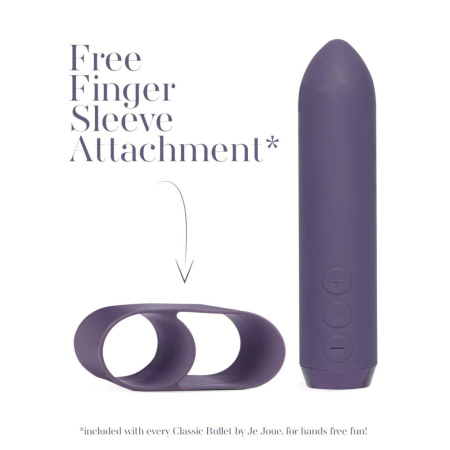 Минивибратор Je Joue - Classic Bullet Vibrator Purple с глубокой вибрацией и фиксацией на палец || Мінівібратор Je Joue - Classic Bullet Vibrator Purple з глибокою вібрацією і фіксацією на палець || Mini vibrator with deep vibration and fixation on finger Je Joue - Classic Bullet Vibrator Purple