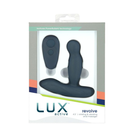 Массажер простаты с ротацией и вибрацией Lux Active Revolve, пульт ДУ || Масажер простати з ротацією та вібрацією Lux Active Revolve, пульт ДК || Prostate massager with rotary and vibration Lux Active Revolve, remote REMOTE