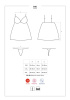 Сатиновый пеньюар с кружевом Obsessive 810-BAB-2 babydoll & thong S/M, белый, пеньюар, танга || Сатиновий пеньюар із мереживом Obsessive 810-BAB-2 babydoll & thong S/M, білий, пеньюар, танга || Satinovyy peignoir with lace Obsessive 810-BAB-2 babydoll & thong S/M, white, peignoir, ivannes