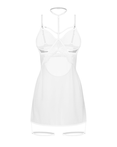 Бэби-долл Obsessive Arrowel White с декоративным чокером и гартерами