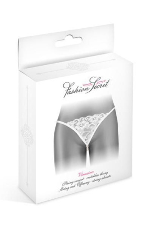 Трусики-стринги с жемчужной ниткой Fashion Secret VENUSINA White || Трусики-стрінги з перлинною ниткою Fashion Secret VENUSINA White || Panties with pearl with string Fashion Secret VENUSINA White