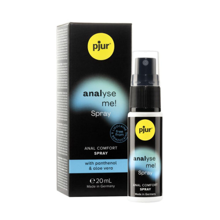 Расслабляющий анальный спрей pjur analyse me! Spray 20 мл, с пантенолом и алоэ, концентрированный || Розслаблювальний анальний спрей pjur analyse me! Spray 20 мл, з пантенолом та алое, концентрований || Relaxing Anal Spray pjur analyse me! - with panthenol and aloe 20ML