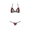 Комплект белья Passion MELISSA BIKINI S/M, black, лиф со шнуровкой и трусики стринги || Комплект білизни Passion MELISSA BIKINI S/M, black, ліф зі шнурівкою і трусики стрінги || Set lingerie MELISSA BIKINI black S/M - Passion: bodice with lacing and panties thong