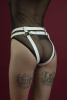 Гартеры Feral Feelings - Belt Briefs, трусики, натуральная кожа, цвет белый || Гартери Feral Feelings - Belt Briefs, трусики, натуральна шкіра, колір білий || White leather garter panties Feral Feelings - Belt Briefs