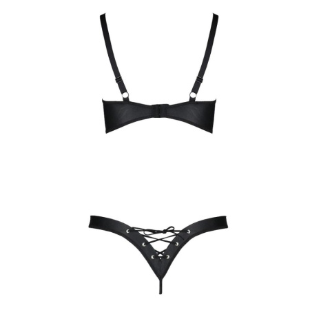 Комплект из экокожи Passion CELINE BIKINI 6XL/7XL black, открытый бра, стринги со шнуровкой || Комплект з екошкіри Passion CELINE BIKINI 6XL/7XL black, відкритий бра, стрінги зі шнурівкою || PASSION CELINE CELINE CELINE CELINE CELINE CELINE CELINE CELINE CELINE CELINII