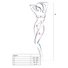 Бодистокинг с крупной сеткой Passion BS077 white || Бодістокінг з крупною сіткою Passion BS077 white || Bodystock with large mesh Passion BS077 white