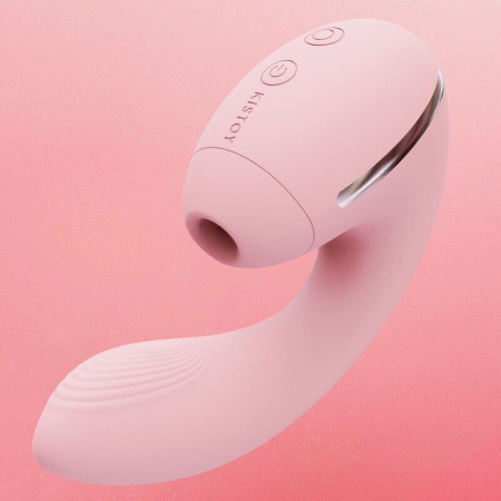 Вакуумный вибратор KISSTOY Tina Mini Pink, вагинально-клиторальный || Вакуумний вібратор KISSTOY Tina Mini Pink, вагінально-кліторальний || Vacuum bobi vibrator Kisstoy Tina with heating