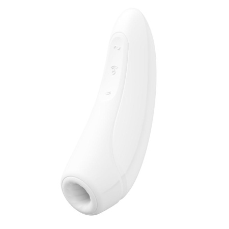 Вакуумный клиторальный стимулятор Satisfyer Curvy 1+ White с управлением через интернет || Вакуумний кліторальний стимулятор Satisfyer Curvy 1+ White з керуванням через інтернет || Vacuum stimulator clitoris with couple with smartphone Satisfyer Curvy 1+ White