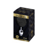 Металлическая анальная пробка Кроличий хвостик Alive Fluffy Plug M Black, диаметр 3,4 см || Металева анальна пробка Кролячий хвостик Alive Fluffy Plug M Black, діаметр 3,4 см || 