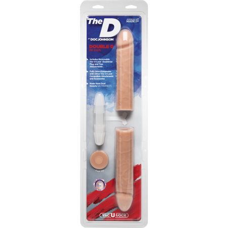 Фаллоимитатор двойной Doc Johnson The D - Double D - 16 Inch - ULTRASKYN, диаметр 4,4см, Vack-U-Lock || Фалоімітатор подвійний Doc Johnson The D - Double D - 16 Inch - ULTRASKYN, діаметр 4,4 см, Vack-U-Lo || Double-sided dildo Doc Johnson The D - Double D - ULTRASKYN