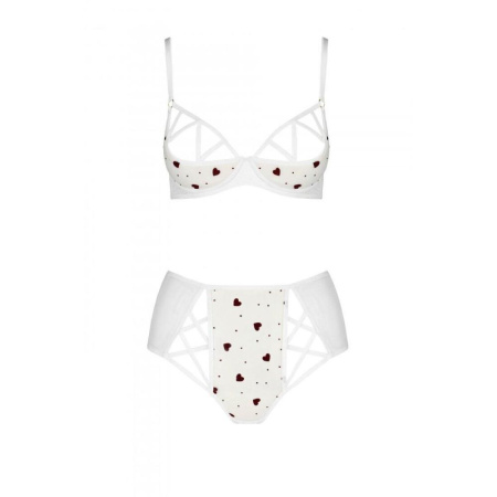 Еротичний комплект з малюнком Passion LOVELIA BIKINI S/M, white