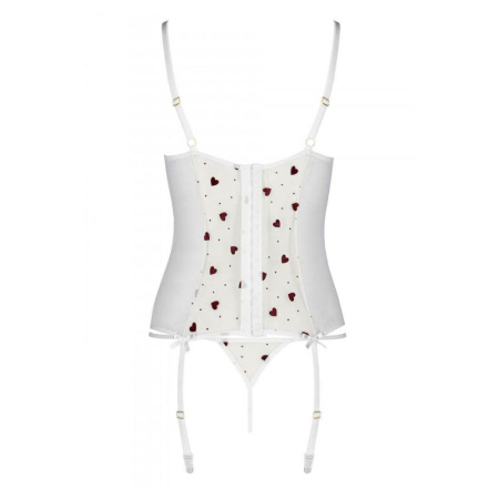 Корсет с подвязками, стринги Passion LOVELIA CORSET XXL/XXXL, white || Корсет з підв'язками, стрінги Passion LOVELIA CORSET XXL/XXXL, white || LOVELIA CORSET white XXL/XXXL - Passion