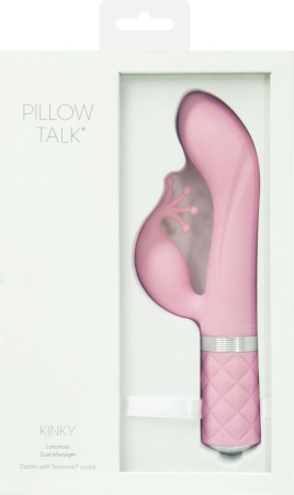 Роскошный вибратор-кролик Pillow Talk - Kinky Pink с кристаллом Сваровски, мощный || Розкішний вібратор-кролик Pillow Talk - Kinky Pink з кристалом Сваровські, потужний || Vibrator PILLOW TALK Kinky Pink
