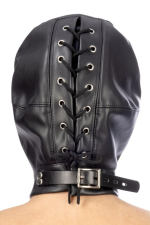 Капюшон для БДСМ со съемной маской Fetish Tentation BDSM hood in leatherette with removable mask || Капюшон для БДСМ зі знімною маскою Fetish Tentation BDSM hood in leatherette with removable mask || Hood for BDSM with removable mask Fetish Tentation BDSM hood in leatherette with removable mask