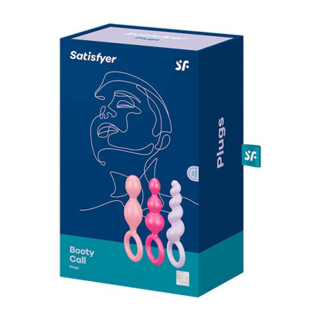 Набор анальных игрушек Satisfyer Plugs colored (set of 3) - Booty Call, макс. диаметр 3 см || Набір анальних іграшок Satisfyer Plugs (set of 3) - Booty Call, макс. діаметр 3 см || Set of anal plugs Satisfyer Plugs Colored (3 pcs)
