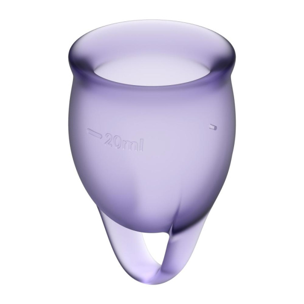 Набор менструальных чаш Satisfyer Feel Confident (lila), 15мл и 20мл, без мешочка