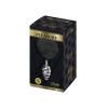 Металлическая анальная пробка Кроличий хвостик Alive Fluffy Twist Plug S Black, диаметр 2,9 см || Металева анальна пробка Кролячий хвостик Alive Fluffy Twist Plug S Black, діаметр 2,9 см || 