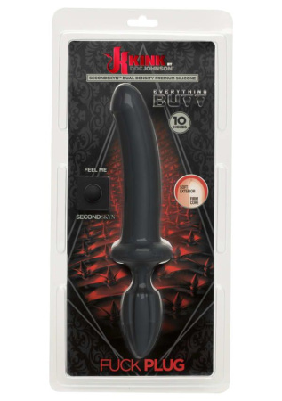 Анальный плаг с дилдо Doc Johnson Kink - Dual Density SECONDSKYN Fuck Plug - Black || Анальний плаг з ділдо Doc Johnson Kink - Dual Density SECONDSKYN Fuck Plug - Black || Dildo with anal plug Doc Johnson Kink - Dual Density SECONDSKYN Fuck Plug - Black