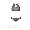 Комплект: бра, трусики с ажурным декором и открытым шагом Passion URSULA SET XXL/XXXL, black || Комплект: бра, трусики з ажурним декором та відкритим кроком Passion URSULA SET XXL/XXXL, black || Set: 5xl, panties with weave decor and fights shagom Ursula Set black XXL/XXXL — Passion