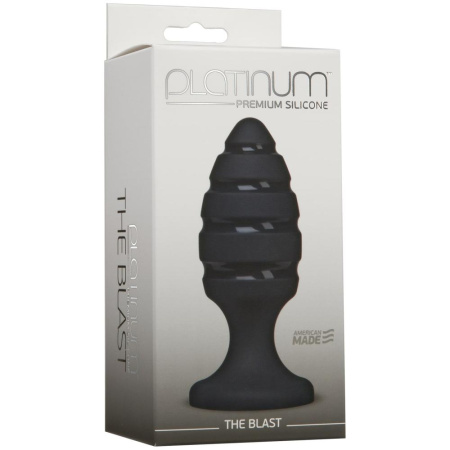 Анальный плаг со спиральным каналом Doc Johnson Platinum Premium Silicone - The Blast - Black || Анальний плаг зі спіральним каналом Doc Johnson Platinum Premium Silicone — The Blast — Black || Anal plag with spiral contracting Doc Johnson Platinum Premium Silicone - The Blast - Black