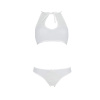 Комплект из бра, трусиков с ажурным декором и открытым шагом Passion URSULA SET S/M, white || Комплект із бра, трусиків з ажурним декором та відкритим кроком Passion URSULA SET S/M, white || Set: 5xl, panties with weave decor and fights shagom Ursula Set white S/M — Passion
