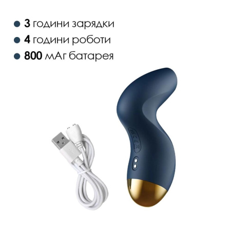 Вакуумный клиторальный стимулятор Svakom Pulse Pure Navy Blue, 5 режимов, 5 интенсивностей в каждом || Вакуумний кліторальний стимулятор Svakom Pulse Pure Navy Blue, 5 режимів, 5 інтенсивностей у кожному || Vacuum clitoral stimulator Svakom Pulse Pure Navy Blue, 5 modes, 5 different in each