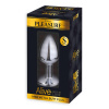 Металлическая анальная пробка с кристаллом Alive Mini Metal Butt Plug White S || Металева анальна пробка з кристалом Alive Mini Metal Butt Plug White S || 