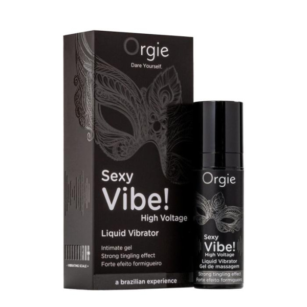 Жидкий вибратор Orgie Sexy Vibe! High Voltage, 15 мл, эффект мурашек + очень мощная вибрация
