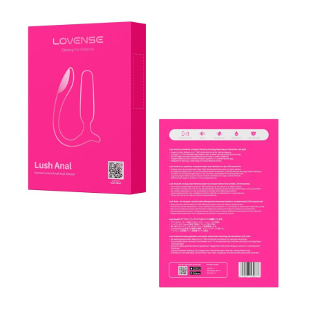 Анальна смарт-вібропробка Lovense Lush Anal, дуже потужна, LED-підсвічування